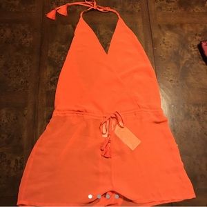 Michael Kors see through tassel romper!